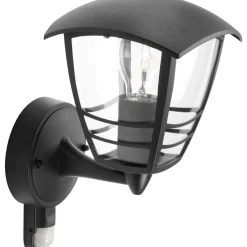 Philips CREEK OP M/SENSOR UDENDØRS VÆGLAMPE SORT 60W Clearance