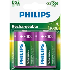 Philips D GENOPLADELIGT BATTERI 2 STK/PAK Discount