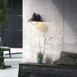 Philips HOVERFLY UDENDØRS VÆGLAMPE SORT 60W^ Væglamper Ude