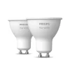 Philips Hue W 2-PAK SMART LED PÆRE GU10 SPOT 5W^ Smart Belysning