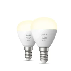 Philips Hue W 2-PAK SMART LED PÆRE E14 KRONE 6W^ Smart Belysning