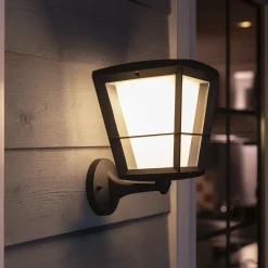 Philips Hue WCA ECONIC UDENDØRS VÆGLAMPE 15W SORT^ Smart Belysning