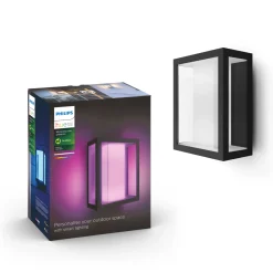 Philips Hue WCA IMPRESS UDENDØRS VÆGLAMPE 16W SORT^ Smart Belysning
