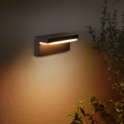 Philips Hue WCA NYRO UDENDØRS VÆGLAMPE 14W SORT^ Smart Belysning