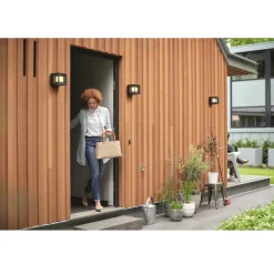 Philips PARTERRE UDENDØRS VÆGLAMPE SORT 8W New