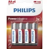 Philips POWER ALKALINE AA BATTERI 4 STK/PK^ Batterier