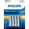 Philips ULTRA ALKALINE AAA BATTERI 4 STK/PK^ Batterier