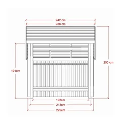 Plus 1 MODUL ÅBEN STANDARD CYKELSKUR 5,7 M2^ Cykelskure