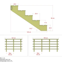 Plus 5 TRIN TERRASSETRAPPE 1800 X 880 MM