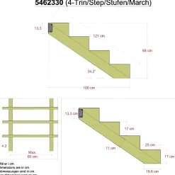 Plus 4 TRIN TRAPPEVANGE 42 X 680 MM^ Trappevanger