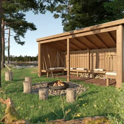 Plus BÅLHYTTE 9,5 M²^ Shelters & Bålhytter