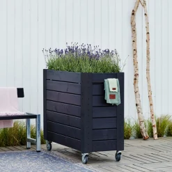 Plus BLOMSTERKASSE SORT 95 X 50 X 120 CM