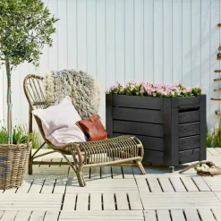 Plus CUBIC BLOMSTERKASSE SORT 70 X 50 X 87 CM Discount