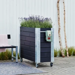 Plus CUBIC BLOMSTERKASSE SORT 50 X 90 X 120 CM