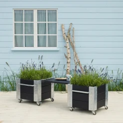 Plus CUBIC BLOMSTERKASSE SORT 45 X 46 X 50 CM Best