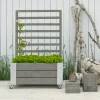Plus CUBIC BLOMSTERRUMDELER GRÅBRUN 130 X 87 X 50 CM^ Højbede & Plantekasser