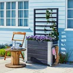 Plus CUBIC BLOMSTERRUMDELER SORT 155 X 87 X 50 CM^ Højbede & Plantekasser