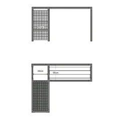 Plus DAYLIFE STÅLESPALIER 3,9 + 1,9 M2^ Havepavilloner