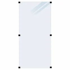 Plus GLASHEGN HÆRDET FROSTED 90 X 180 X 0.60 CM New