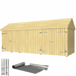 Plus INKL. TAGPAP/ALULISTER/H-STOLPEFØDDER HAVEHUS 14,5 M2 Clearance