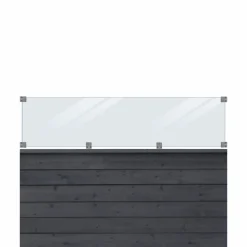 Plus KLINK PROFILHEGN TRYKIMPRÆGNERET OG GRUNDMALET SORT 174 X 125 CM^ Træhegn