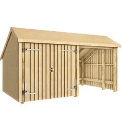 Plus 2-MODULER M/DOBBELTDØR STANDARD MULTIHAVEHUS 10,5 M2^ Redskabsskure