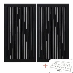 Plus NAGANO LÅGE FUNGICIDBEHANDLET OG GRUNDMALET SORT 200 X 180 CM Outlet