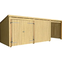 Plus NORDIC 3-MODUL STANDARD MULTIHAVEHUS 14 M2^ Redskabsskure