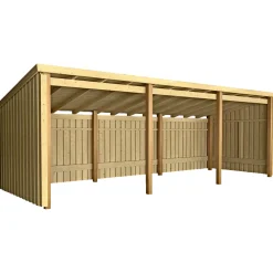 Plus NORDIC 3-MODUL STANDARD MULTIHAVEHUS 14 M2^ Redskabsskure