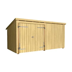 Plus NORDIC 2-MODUL STANDARD MULTIHAVEHUS 9,5 M²^ Redskabsskure