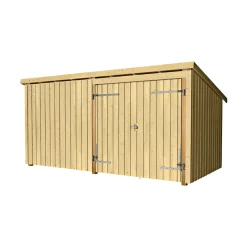 Plus NORDIC 2-MODUL STANDARD MULTIHAVEHUS 9,5 M²^ Redskabsskure