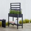Plus PÅ BEN MED ESPALIER BLOMSTERKASSE SORT 137 X 37 X 88 CM New
