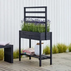 Plus PÅ BEN MED ESPALIER BLOMSTERKASSE SORT 137 X 37 X 88 CM New