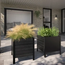 Plus PLANTEKASSE SORT 46.50 X 46 X 43 CM^ Højbede & Plantekasser