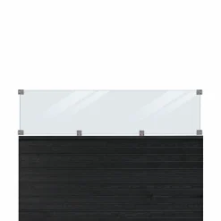 Plus PROFILHEGN TRYKIMPRÆGNERET OG GRUNDMALET SORT 174 X 125 CM^ Træhegn