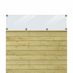 Plus PROFILHEGN TRYKIMPRÆGNERET 174 X 163 CM^ Træhegn