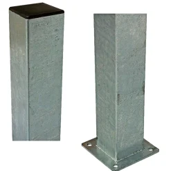 Plus STÅLSTOLPE VARMGALVANISERET STÅL 8 X 8 X 132 CM Best