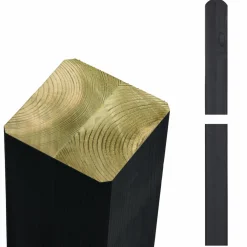 Plus STOLPE OMLIMET TRYKIMPRÆGNERET NTR KL. A OG GRUNDMALET SORT 9 X 9 X 268 CM Discount