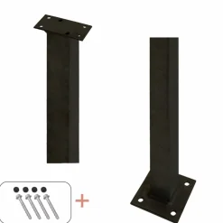 Plus STOLPE VARMGALVANISERET OG PULVERLAKERET SORT 4.50 X 4.50 X 103.30 CM Outlet