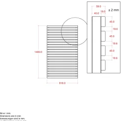 Plus TOKYO HEGN THERMOWOOD® GYLDENBRUN 83 X 140 CM^ Træhegn