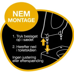 Pressalit CERA S1180 TOILETSÆDE SORT^ Toiletsæder