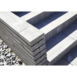 RBR NORDIC-WALL TREND AFDÆKNINGSSTEN STØTTEMUR 8 X 18 X 90 CM GRÅ^ Støttemure