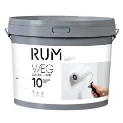 Rum CLASSIC 10 VÆGMALING 9 L HVID New