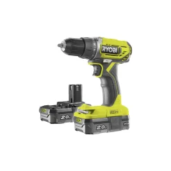 Ryobi ONE+ R18DD2-220S BORE-/SKRUEMASKINE AKKU MED BATTERI OG LADER^ Bore- & Skruemaskiner