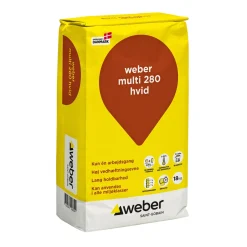 Saint-Gobain Weber MULTI 280 REPARATIONSMØRTEL HVID 18 KG^ Cement & Mørtel