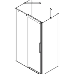 Scanbad CLASSIC SKYDEDØR KROM/KLAR 140 X 200 X 90 CM Best