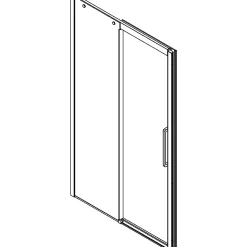 Scanbad CLASSIC SKYDEDØR KROM/KLAR 140 X 200 X 10 CM Online