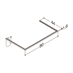 Scanbad DELTA L80 CM D 44 CM LYSRAMME^ Badeværelsesmøbler
