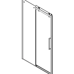 Scanbad DELUXE SKYDEDØR KROM/KLAR 160 X 200 X 10 CM Online