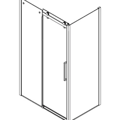 Scanbad DELUXE SKYDEDØR KROM/KLAR 120 X 200 X 100 CM Online